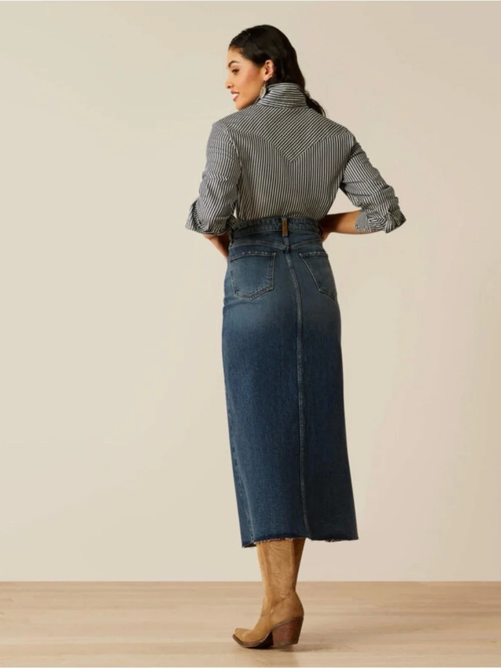 Ariat Jazmine Delia Denim Long Skirt Size 26 Western